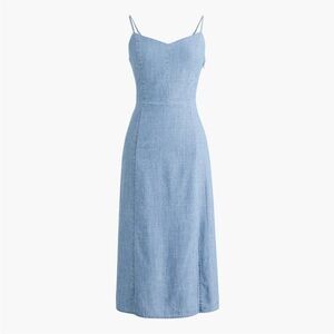 J. Crew Chambray Spaghetti Strap Dress